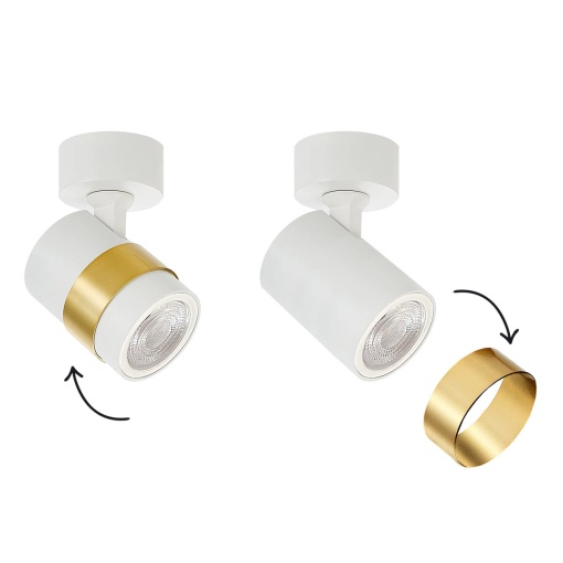 Spot aplicat Anillo 1 Alb 1xGU10