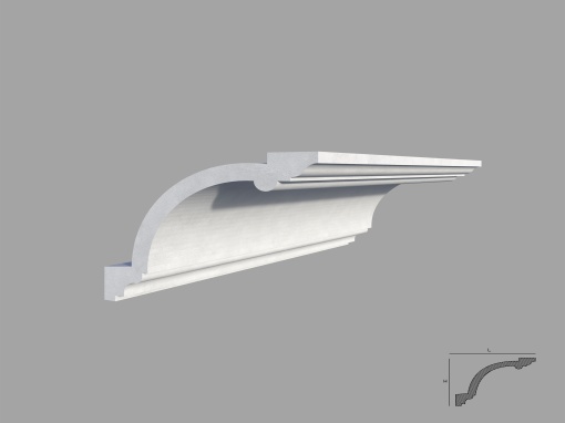 Bagheta de colt / Cornisa de interior BC31 dimensiuni 125x155x2000mm
