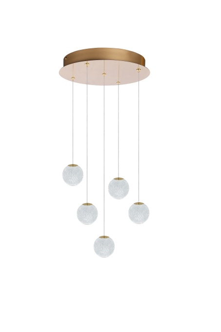 Lustra EDEM 5 ROUND Auriu