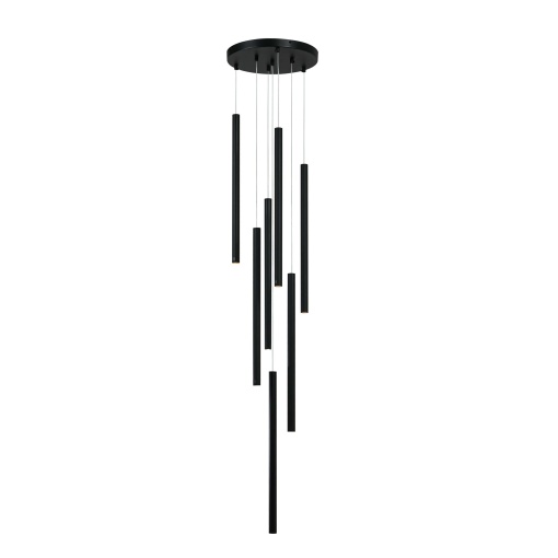 Lustra Lungo 7 Negru 7xG9