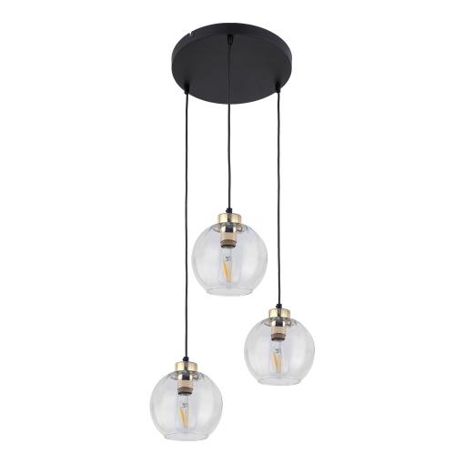 Lustra Negru Auriu 3xE27 DEVI 4579TK