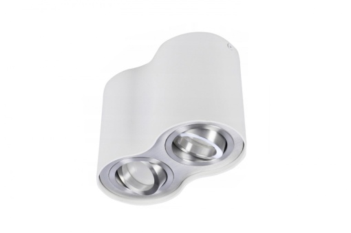 Spot aplicat BROSS 2 Alb/Aluminiu