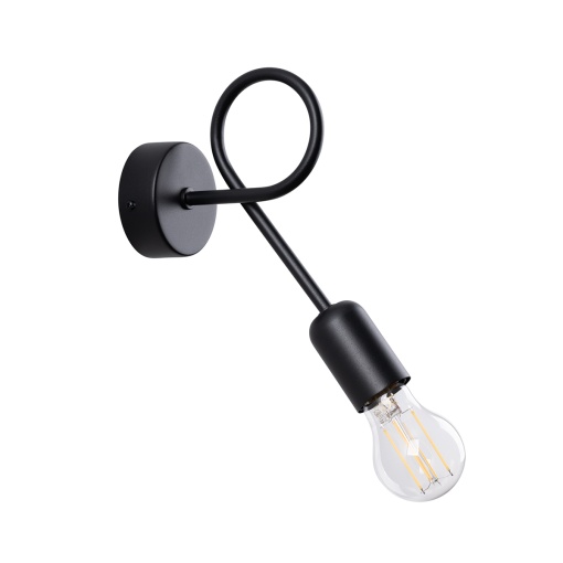 Lampă de perete LOOP negru