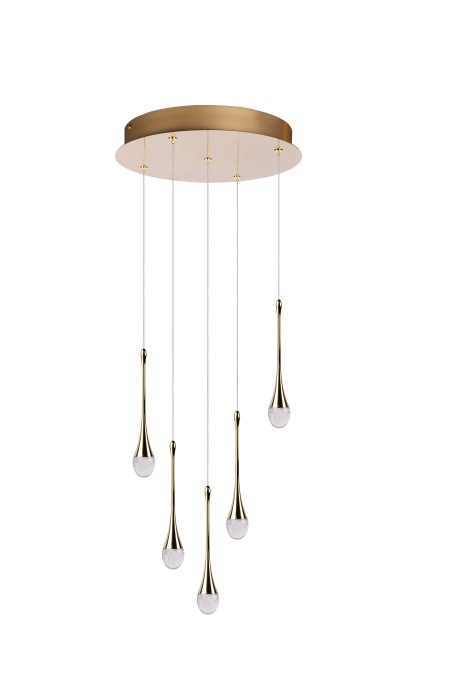 Lustra DALMA 5 ROUND Auriu