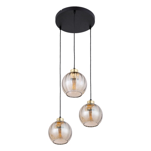 Lustra Negru Auriu 3xE27 DEVI 4637TK