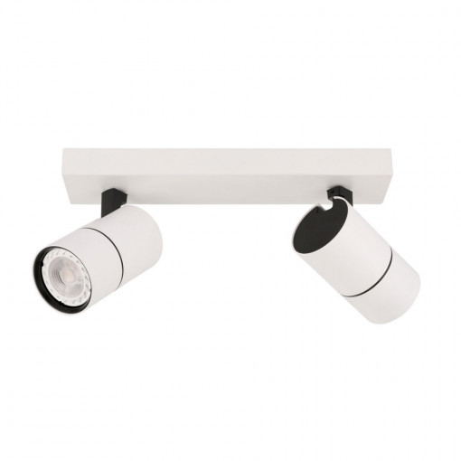 Spot aplicat modern alb rotund cu 2 brate Laconi