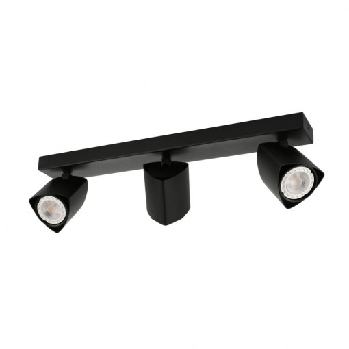 Spot aplicat modern negru triunghiular cu 3 brate Merus