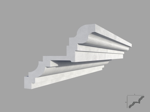 Bagheta de colt / Cornisa de interior BC12 dimensiuni 115x110x2000mm