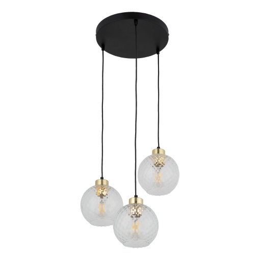 Lustra Negru Auriu 3xE27 DEVON 4586TK