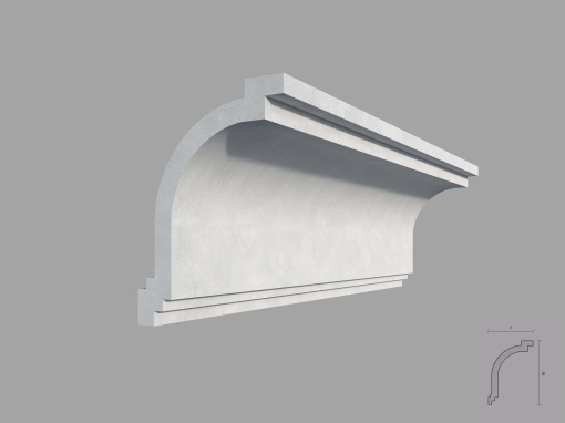 Bagheta de colt / Cornisa de interior BC05 dimensiuni 115x80x2000mm
