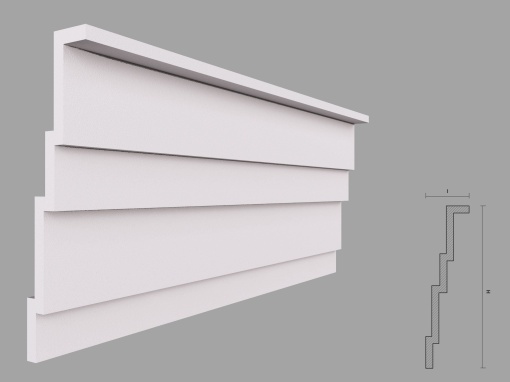Bagheta de colt / Cornisa de interior BC15 dimensiuni 225x60x2000mm