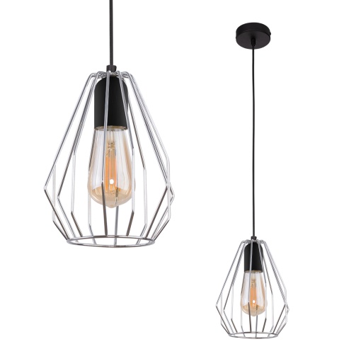 Pendul Negru 1xE27 BRYLANT 796TK