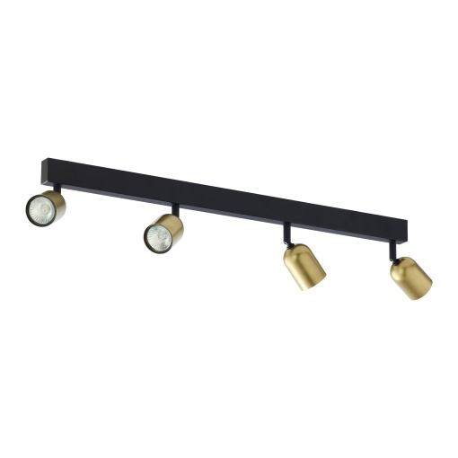 Plafoniera/ Aplica perete Negru Auriu 4xGU10 TOP 1021TK