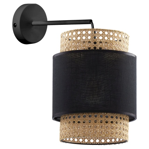 Aplica perete Negru 1xE27 BOHO 5651TK