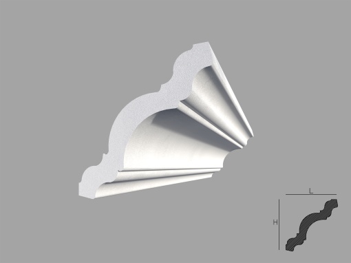 Bagheta de colt / Cornisa de interior BC02 dimensiuni 80x80x2000mm