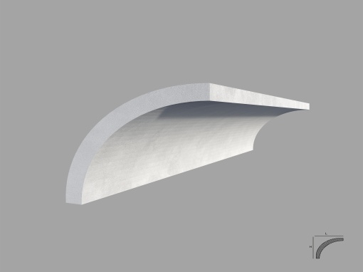 Bagheta de colt / Cornisa de interior BC19 dimensiuni 82x82x2000mm