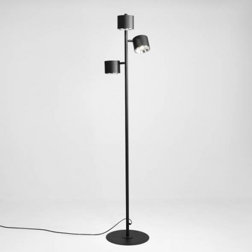 Lampadar modern negru liniar cu 3 becuri Bot