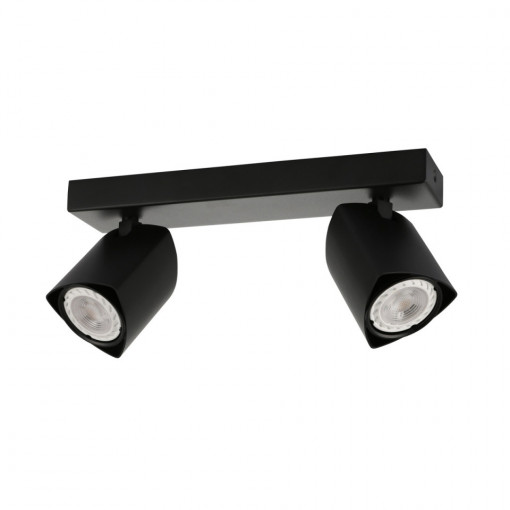 Spot aplicat modern negru triunghiular cu 2 brate Merus