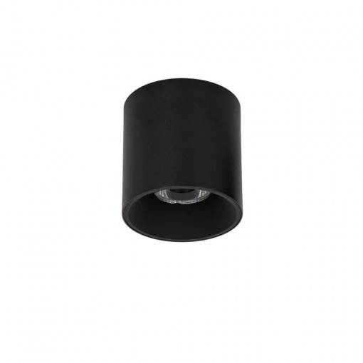 Spot aplicat modern negru rotund cu led Altisma 3000k 9.5d