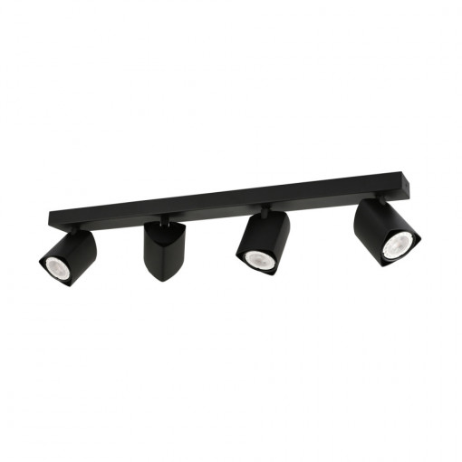 Spot aplicat modern negru triunghiular cu 4 brate Merus