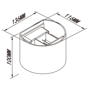 Aplica perete exterior LED R.* 2*6W 2700K dimabil Negru DAVOS 8604 - Img 2