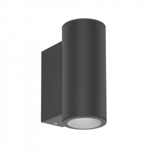 Aplica perete exterior moderna neagra cu led Lenta 1 3k