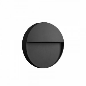 Aplica perete exterior moderna rotunda grafit cu led Baker S