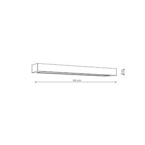 Aplica perete Ibros 93 cm Alb IP44 LED 4000K - Img 3