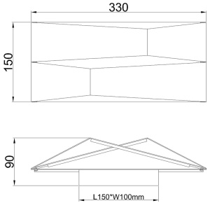 Aplica perete LED 14W 3000K FUJI 8158 - Img 2