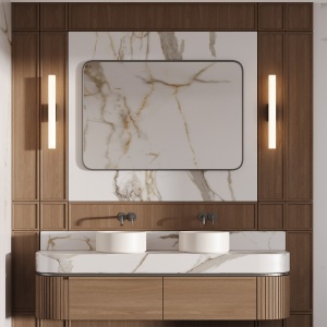 Aplica perete Linea 45 cm Auriu LED CCT - Img 3