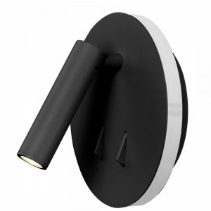 Aplica perete moderna neagra rotunda minimalista Cayman