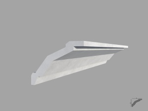 Bagheta de colt / Cornisa de interior BC18 dimensiuni 75x75x2000mm - Img 1