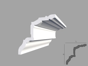Bagheta de colt / Cornisa de interior BC22 dimensiuni 125x125x2000mm - Img 1