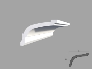 Bagheta de colt / Cornisa de interior BC33 dimensiuni 80x120x2000mm