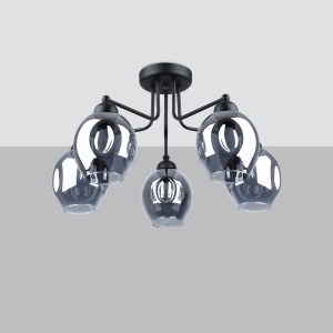 Candelabru FILLAN 5 Negru - Img 2