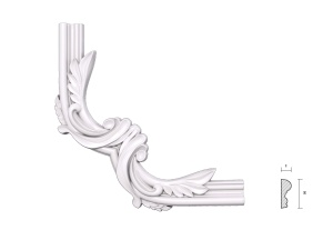 Coltar poliuretan floral pentru brau CBR03 dimensiuni 335x30x335mm - Img 1