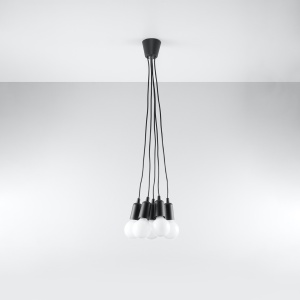 Lampă suspendată DIEGO 5 Negru - Img 2