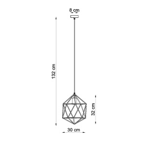 Lampă suspendată GASPARE negru - Img 4