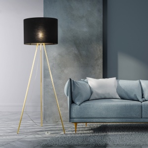 Lampadar Auriu Negru 1xE27 UMBERTO 6635TK - Img 2