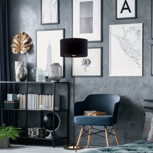 Lampadar Negru Auriu 1xE27 LORD 5153TK - Img 2