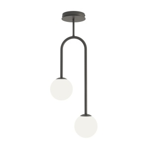 Lustra ATRIA 2 Negru OPAL - Img 1