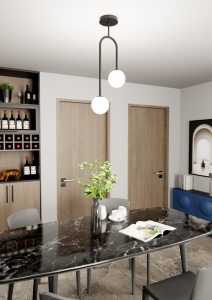 Lustra ATRIA 2 Negru OPAL - Img 3