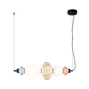 Lustra Bej - Albastru - Roz - Alb LED becuri Tordi