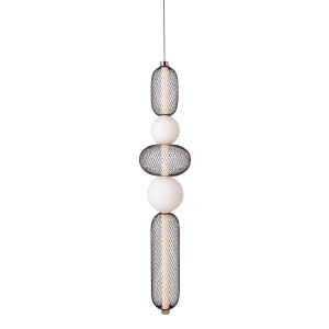 Lustra BORA P0592 LED Negru Auriu - Img 3