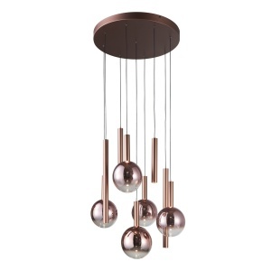 Lustra Cupru LED 9 becuri Camino