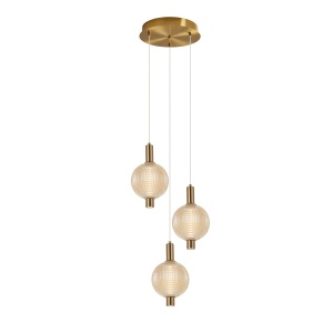 Lustra Lenti Negru Auriu x LED - Img 2