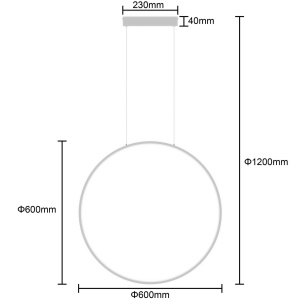 Lustra Mirror alb LED 3000K - Img 4