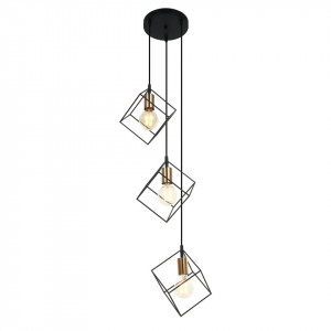 Lustra moderna neagra cu 3 pendule Morestel