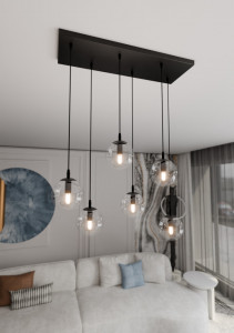 Lustra neagra, Lustra suspendata neagra, Lustra cu pendule, Lustra metal neagra, Lustra metal, Lustra moderna neagra, Lustra living, Lustra living neagra, Lustra moderna, Lustra dormitor, Lustra dormitor neagra, Lustra bucatarie, Lustra din metal, Lustra 