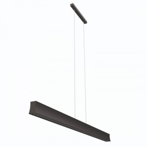 Lustra moderna neagra liniara cu led 3000k 2650lm Hanok